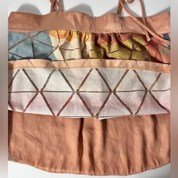 Anthropologie Akemi +Kin geometric crop top/ blouse size small - Picture 4 of 8